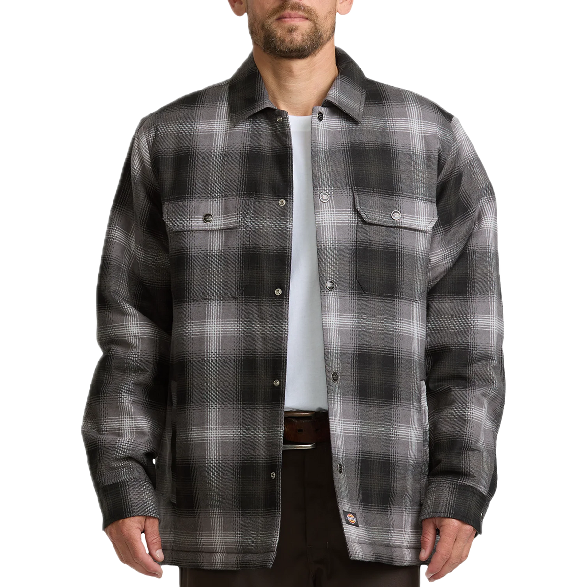 Insulated Plaid Shirt Jacket