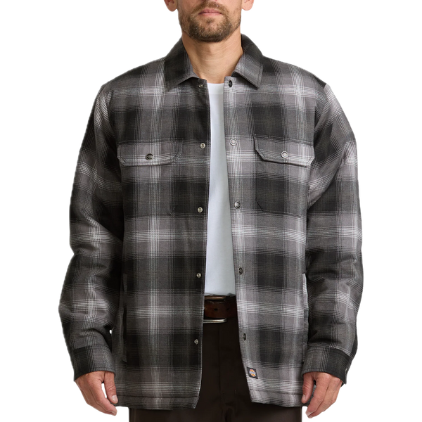 Insulated Plaid Shirt Jacket