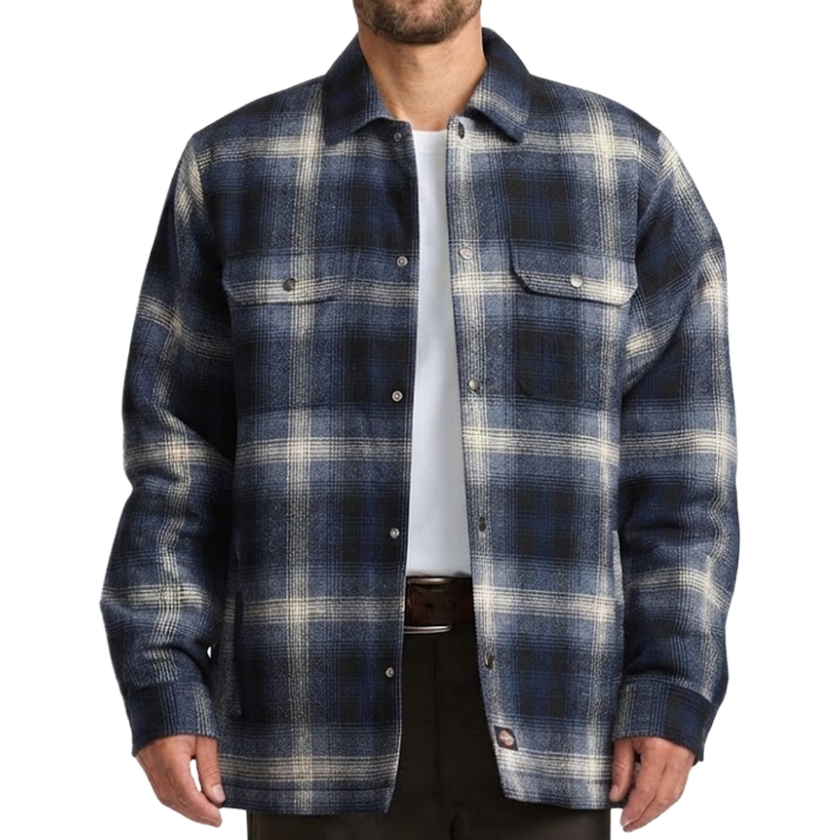 Insulated Plaid Shirt Jacket