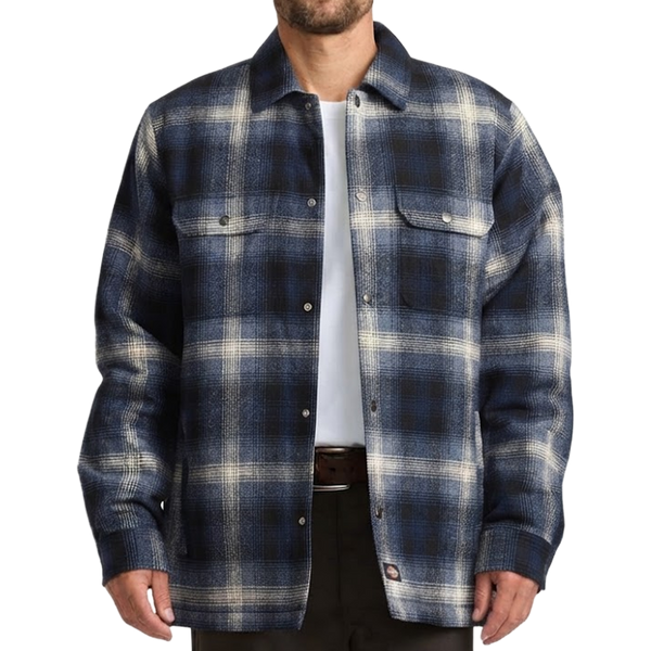 Insulated Plaid Shirt Jacket