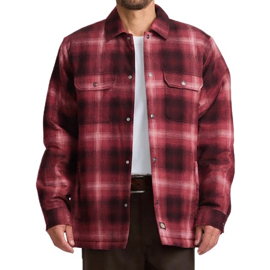 Insulated Plaid Shirt Jacket