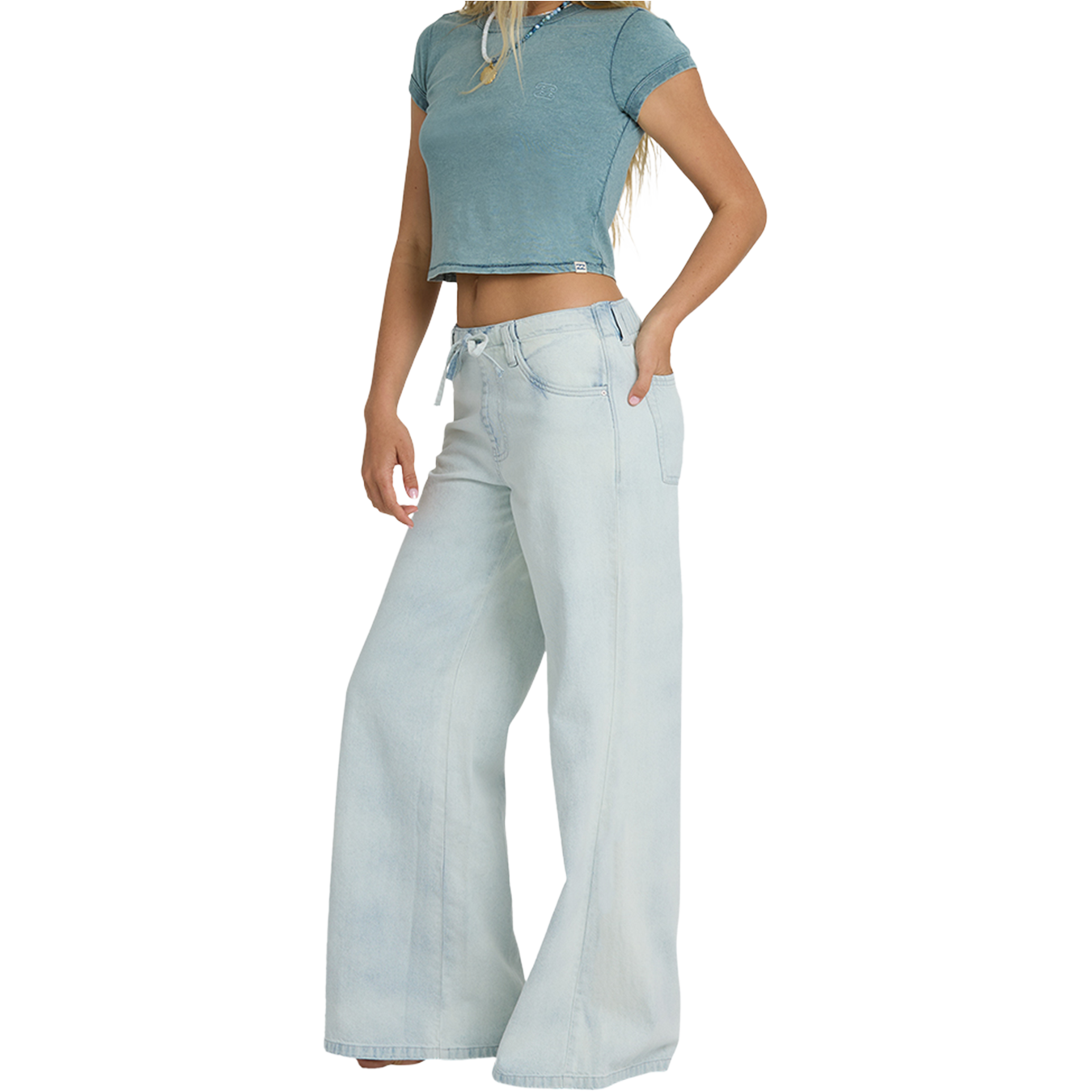 Jade Saltwashed Elastic Waist Pant