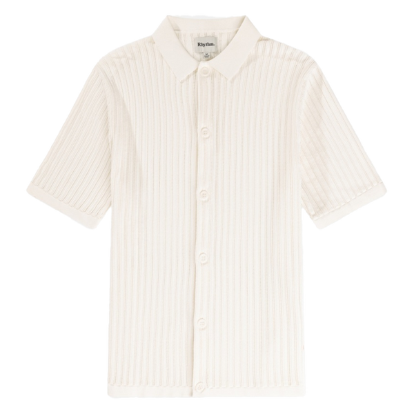 Knit Button Down S/S Polo Shirt