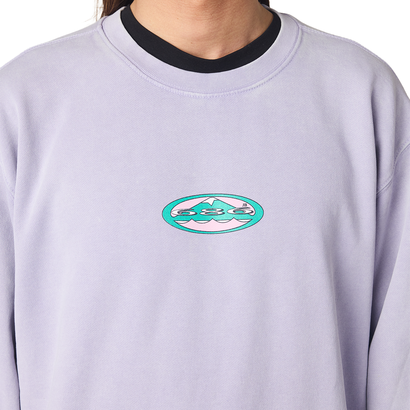 Mixed Relaxed Crewneck