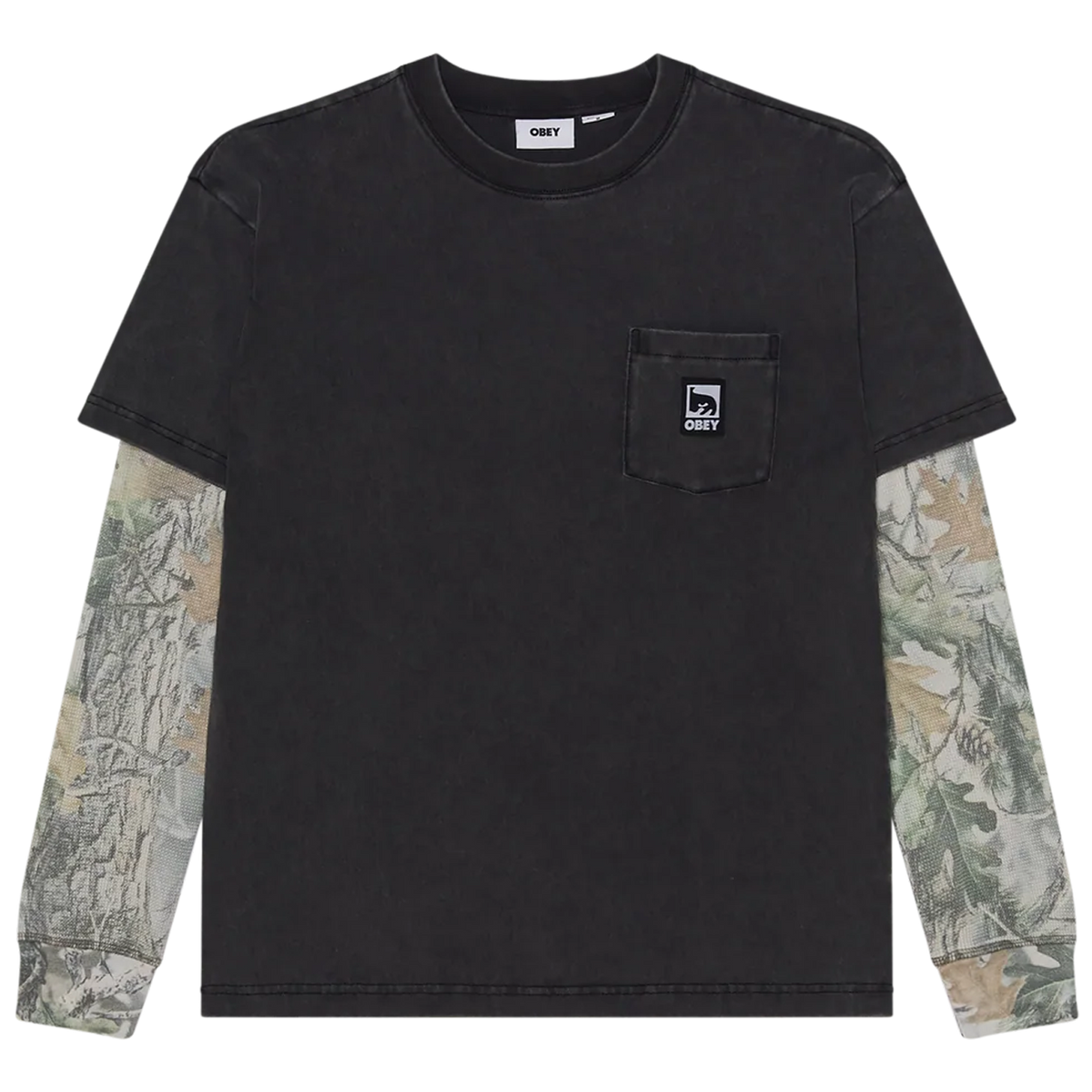 Obey Post 2Fer Knit L/S Top