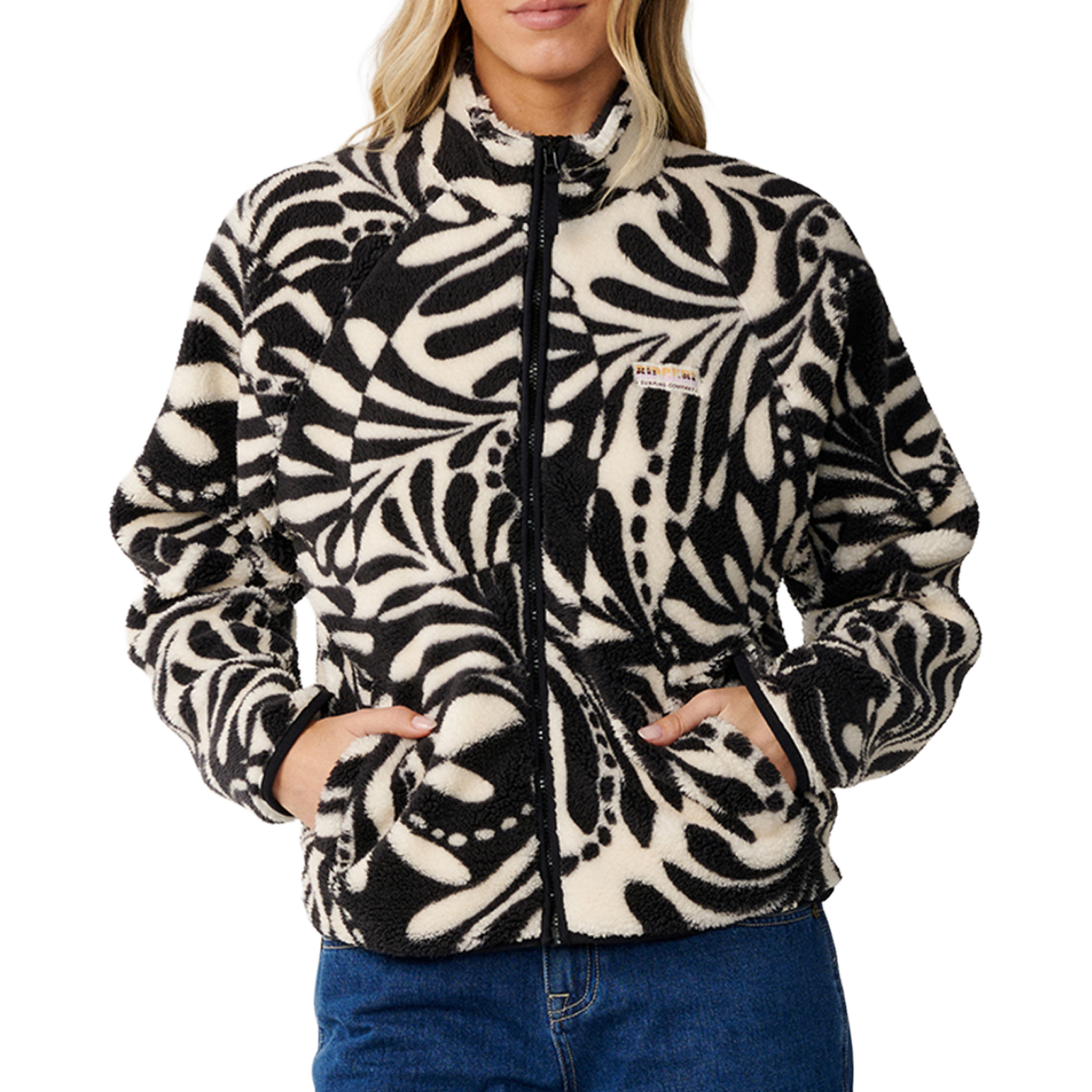 Party Wave Polar Allover Zip Thru Jacket