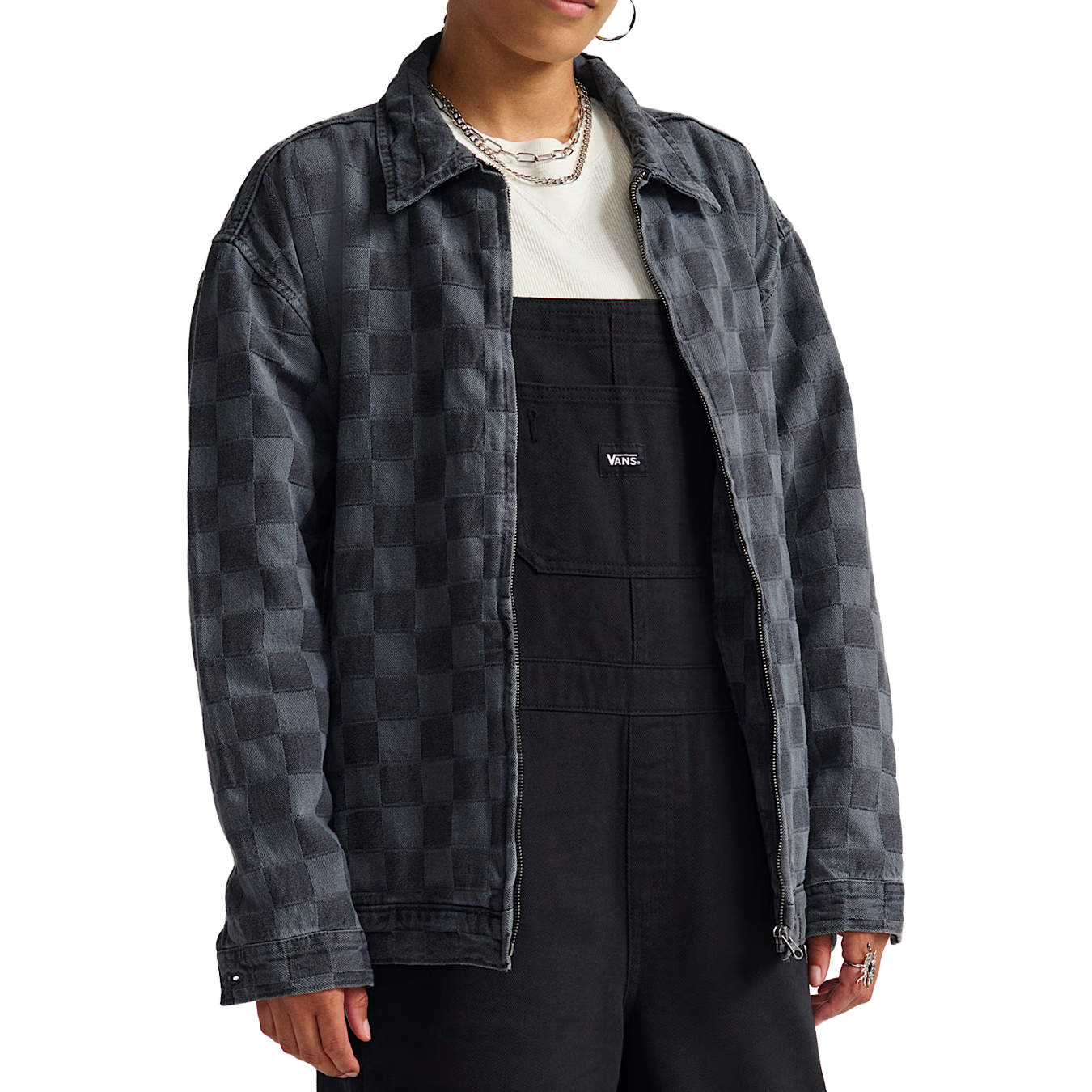 Pitstop Denim Checkered Station Jacket