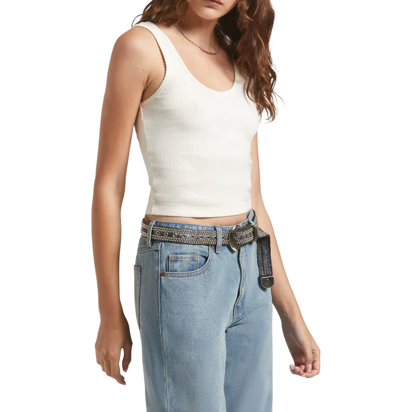 Pointelle Slim Fit Tank Top