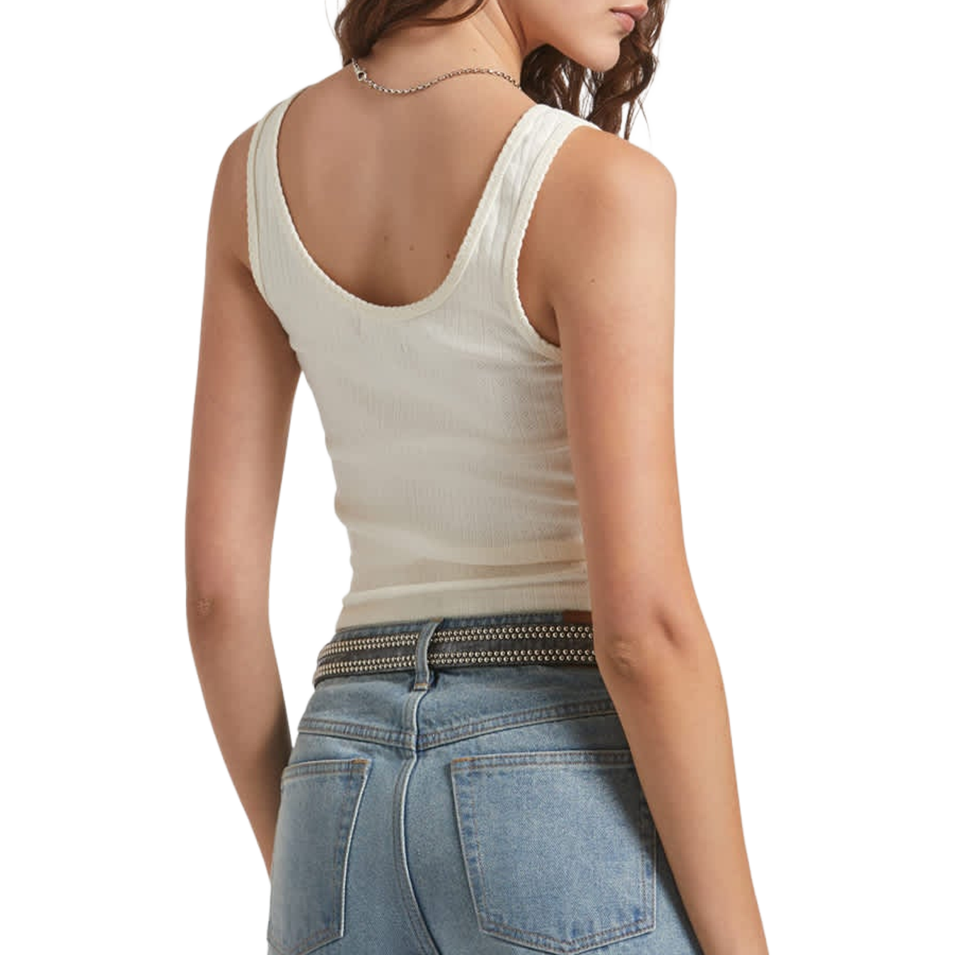 Pointelle Slim Fit Tank Top