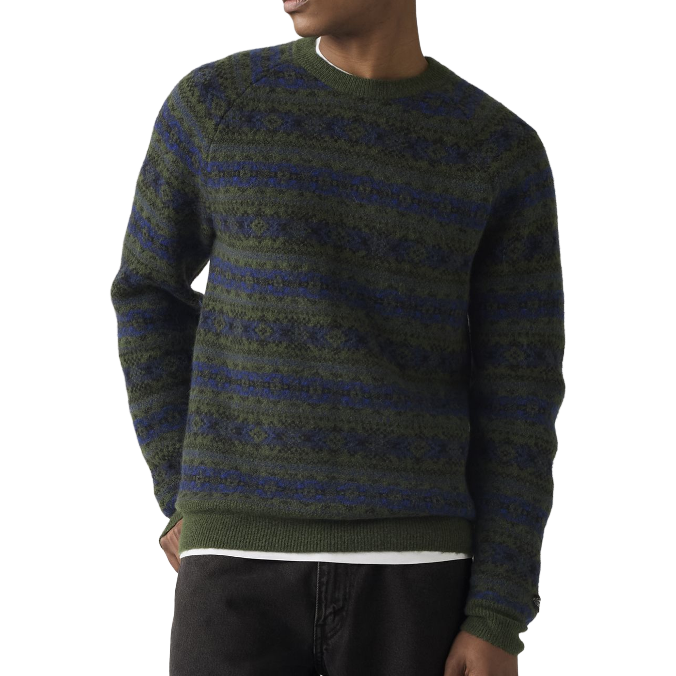 Presidio Raglan Ewan Fairisle Du Sweater
