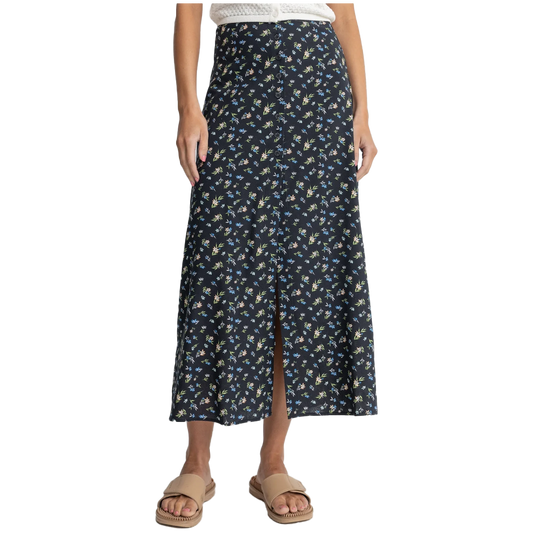 Fleur Floral Button Front Maxi Skirt 2024