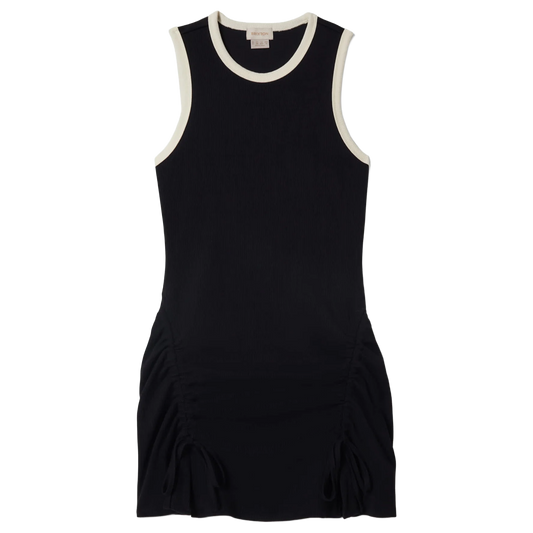Ribbed Cinch Mini Dress