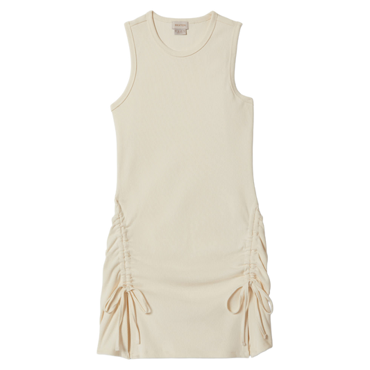 Ribbed Cinch Mini Dress