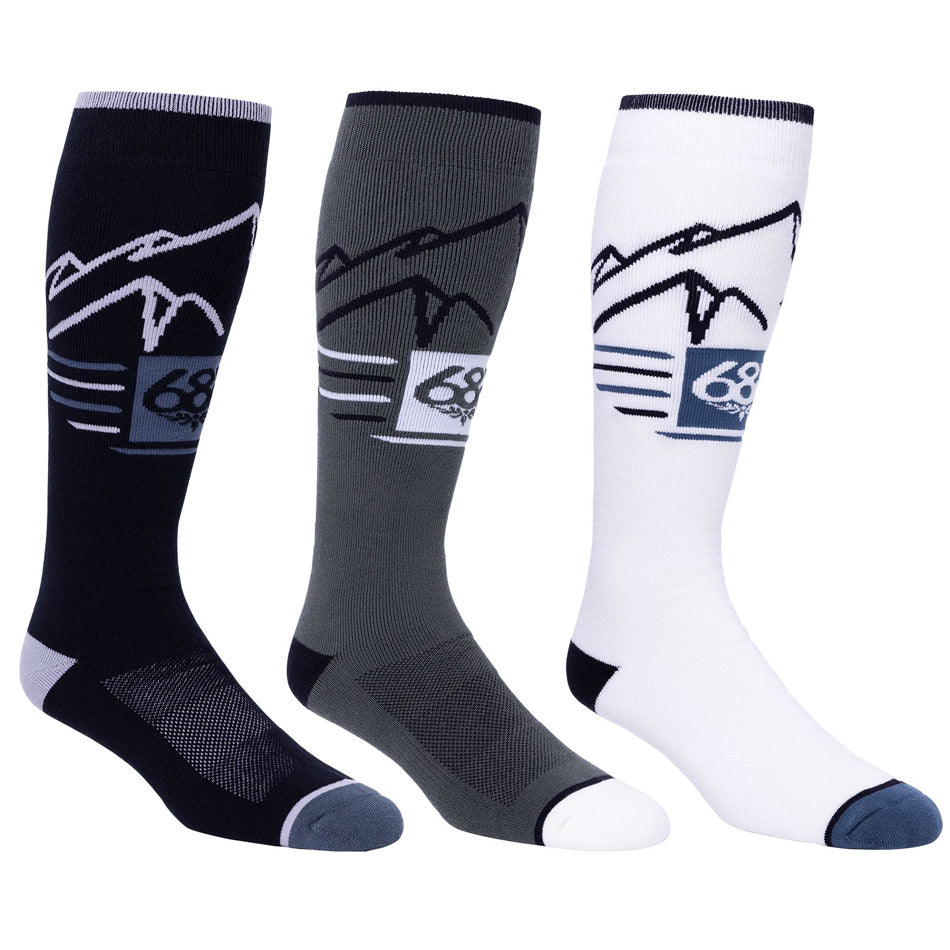 M Mountain Scape 3 Pack Sock W24