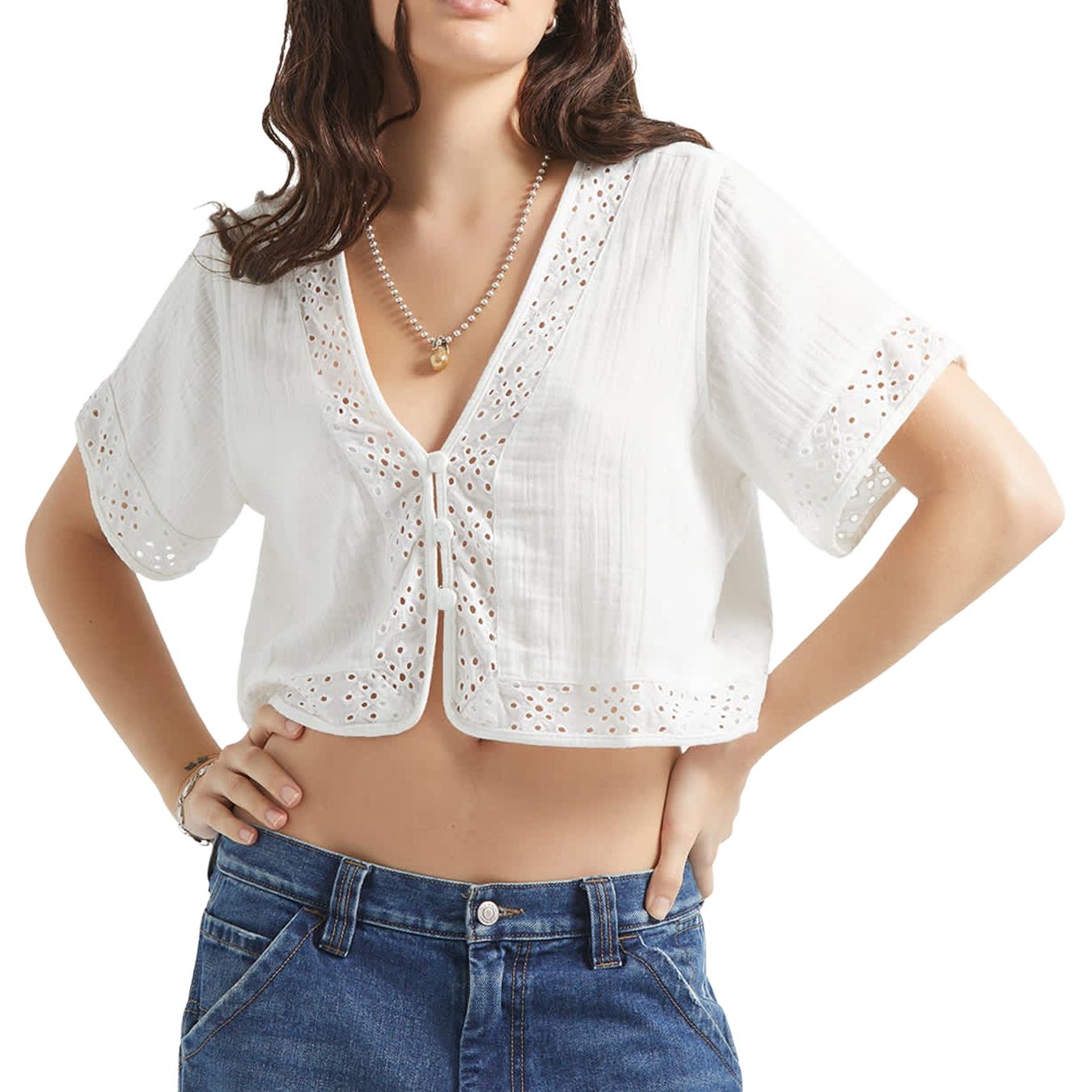 Seaside Eyelet Top