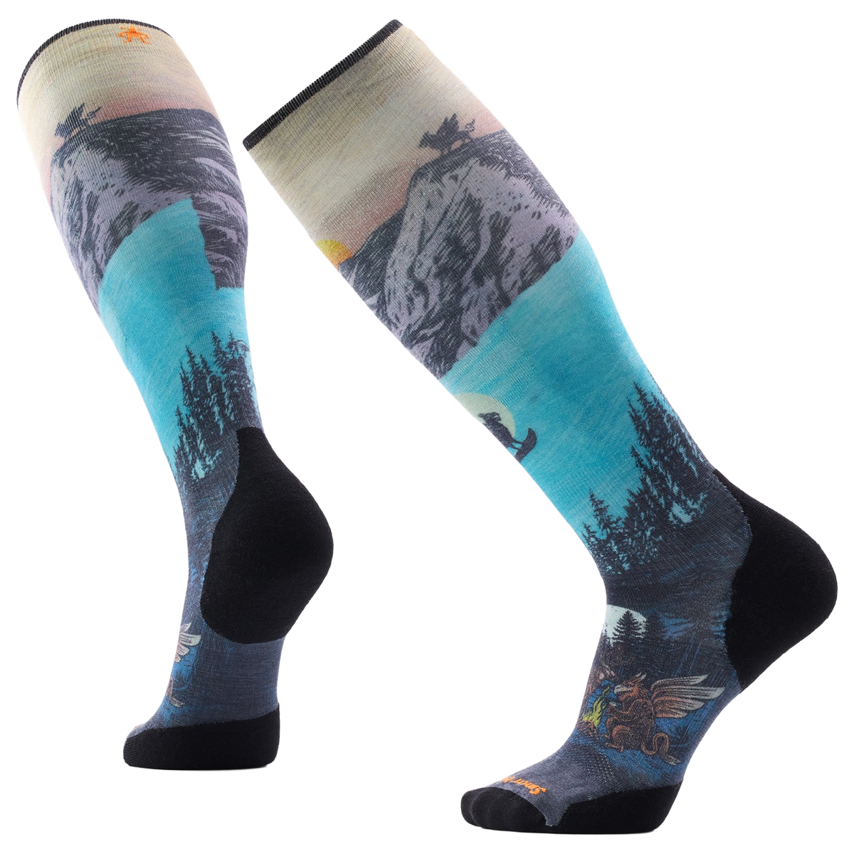 Ski Targeted Cushion Winter Phase Print OTC Sock