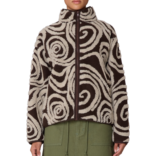 Swirls Jacquard Zip Jacket 2025