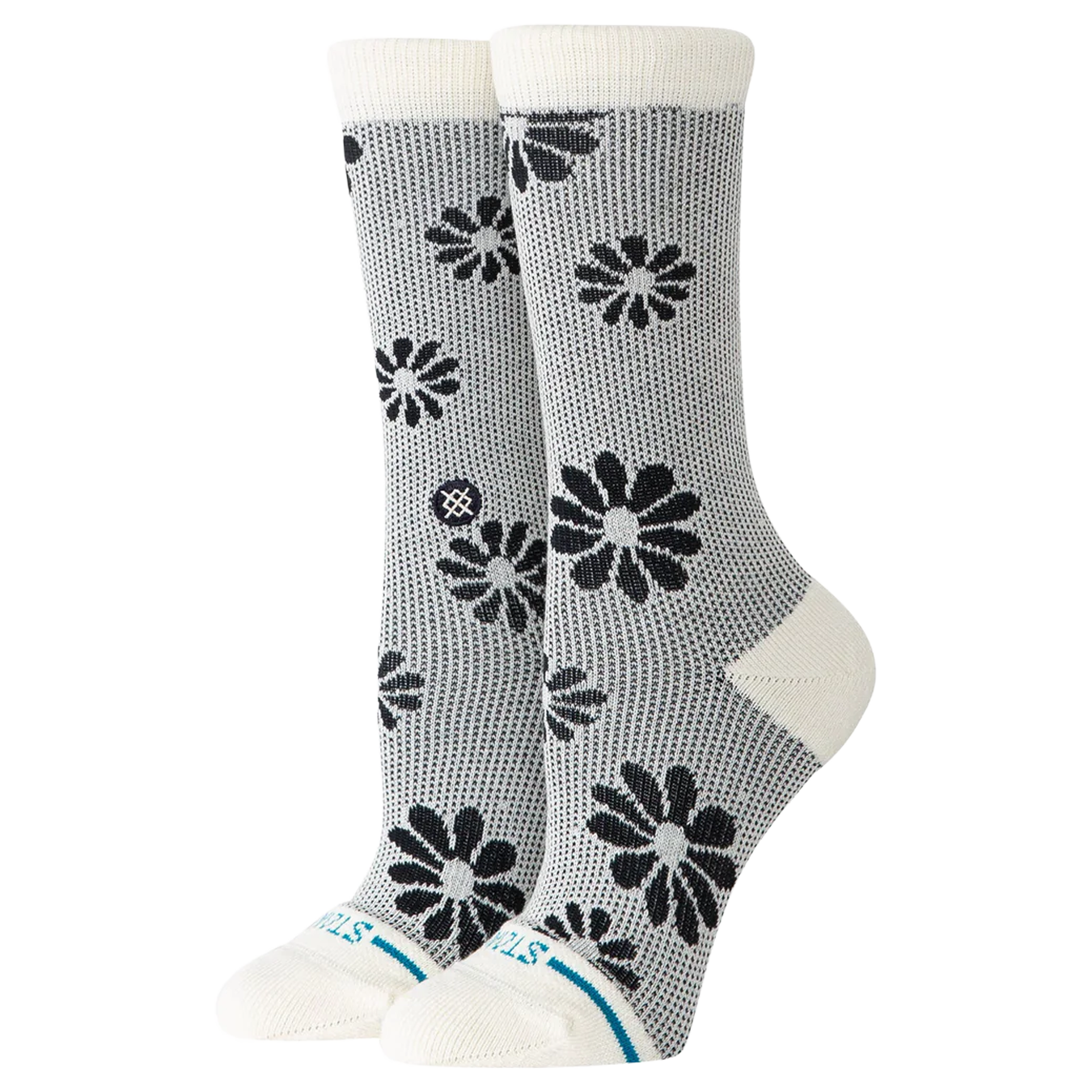 W's Floral Stitch Crew Sock