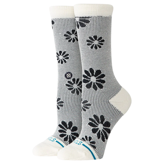 W's Floral Stitch Crew Sock
