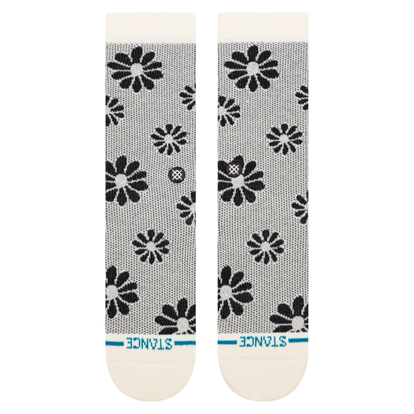 W's Floral Stitch Crew Sock