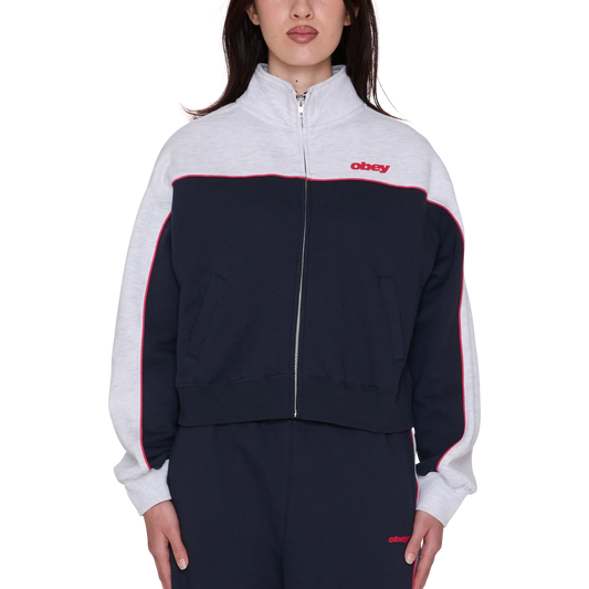 W's Obey Zeno Mock Neck Zip Up Fleece