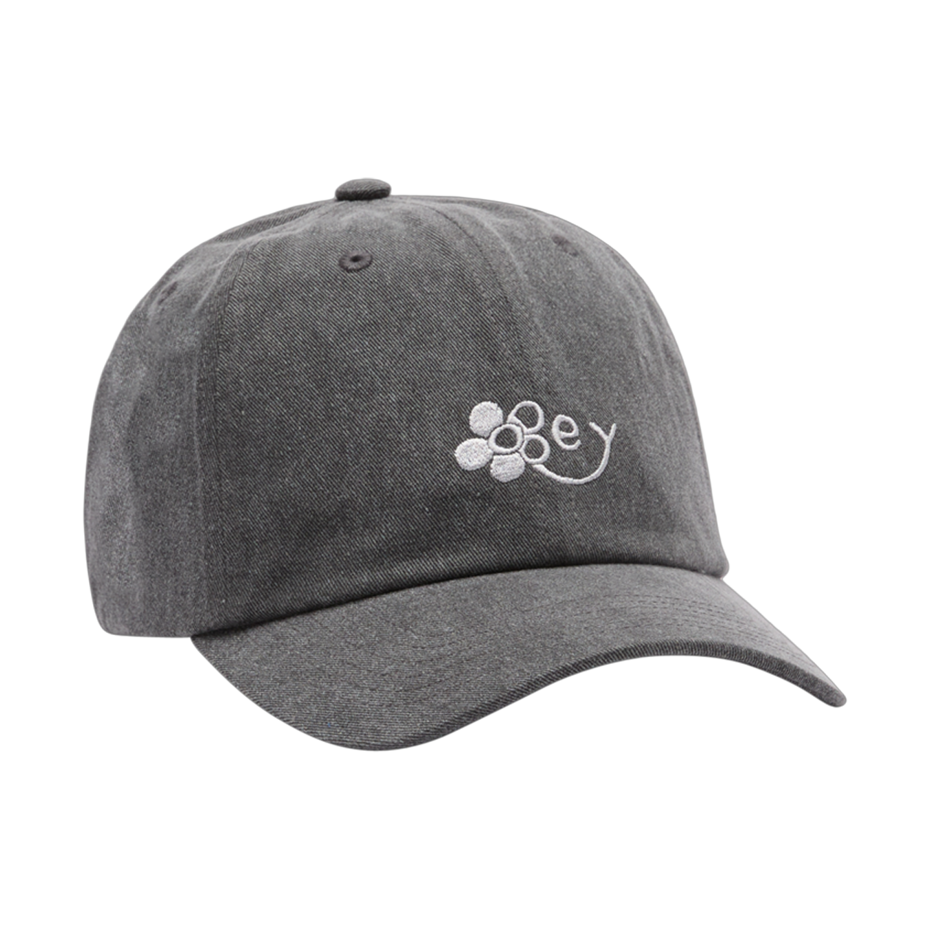 Washed Twill Flower Strap Back Hat