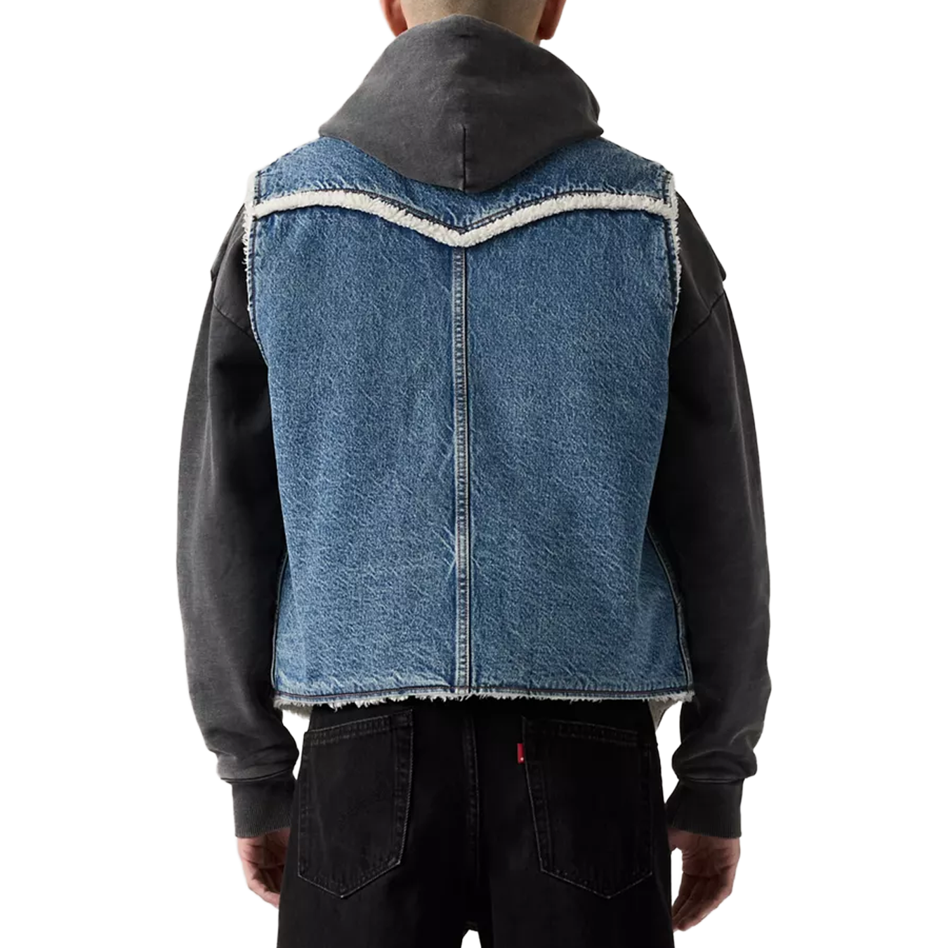 Western Denim Sherpa Vest