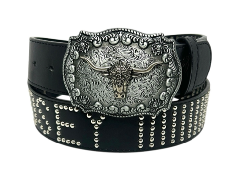 Interchangeable Black Buckle Belt
