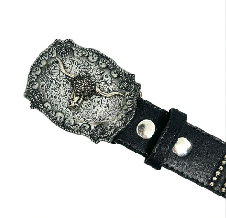 Interchangeable Black Buckle Belt