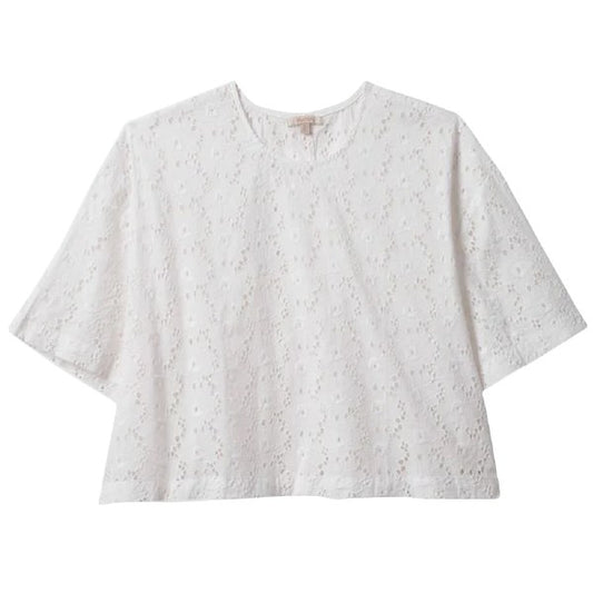 W Amalfi Eyelet Woven S/S Button-Up SP23