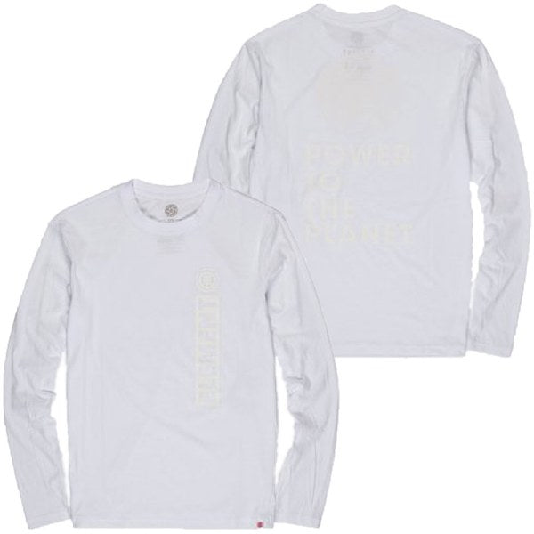 Element Mens Barcus Long Sleeve Top-Optic White-L