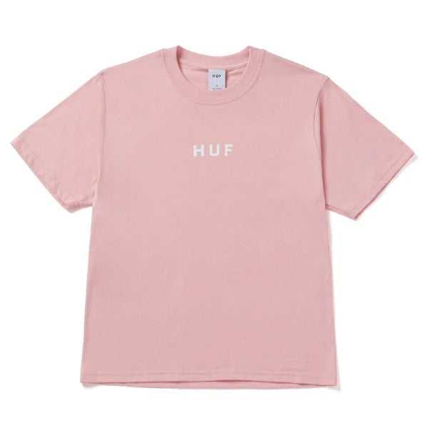 HUF Womens OG Logo Relaxed Short Sleeve T-Shirt-Blush-L
