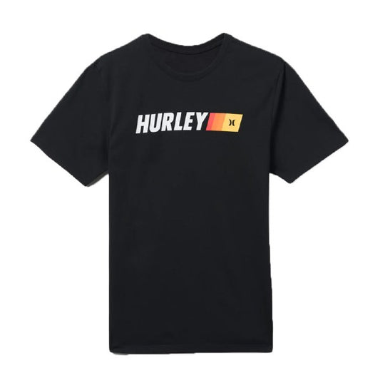 Hurley Mens Everyday Explore Zoomer Short Sleeve Button-Up-Black-L