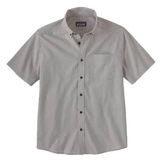 Patagonia Mens Daily Short Sleeve Button-Up-Chambray Salt Grey-L