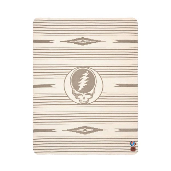 Slow Tide Jammer Fleece Blanket-White